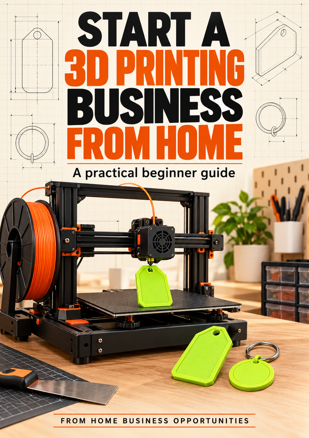 Start a 3D Printing Business From Home book cover